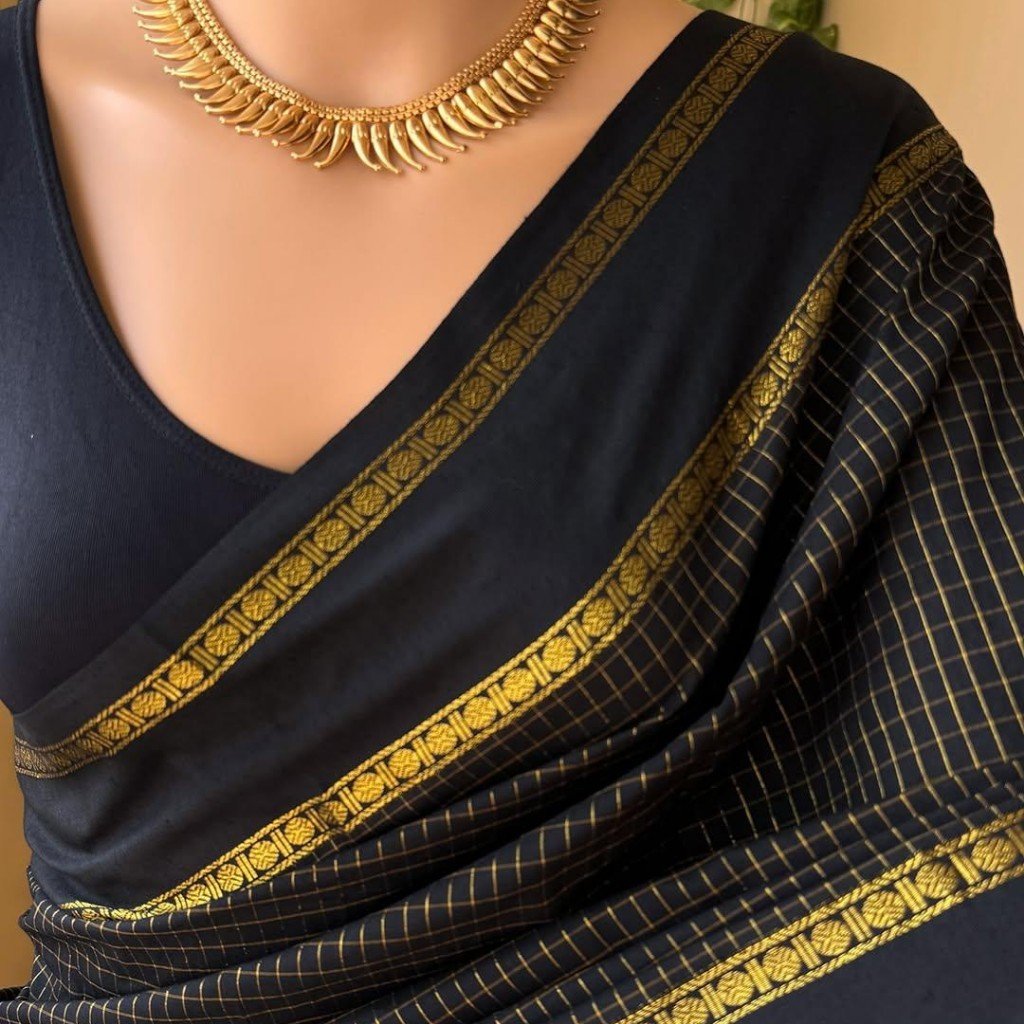 Rudraksha Border Signature Saree - Image 1