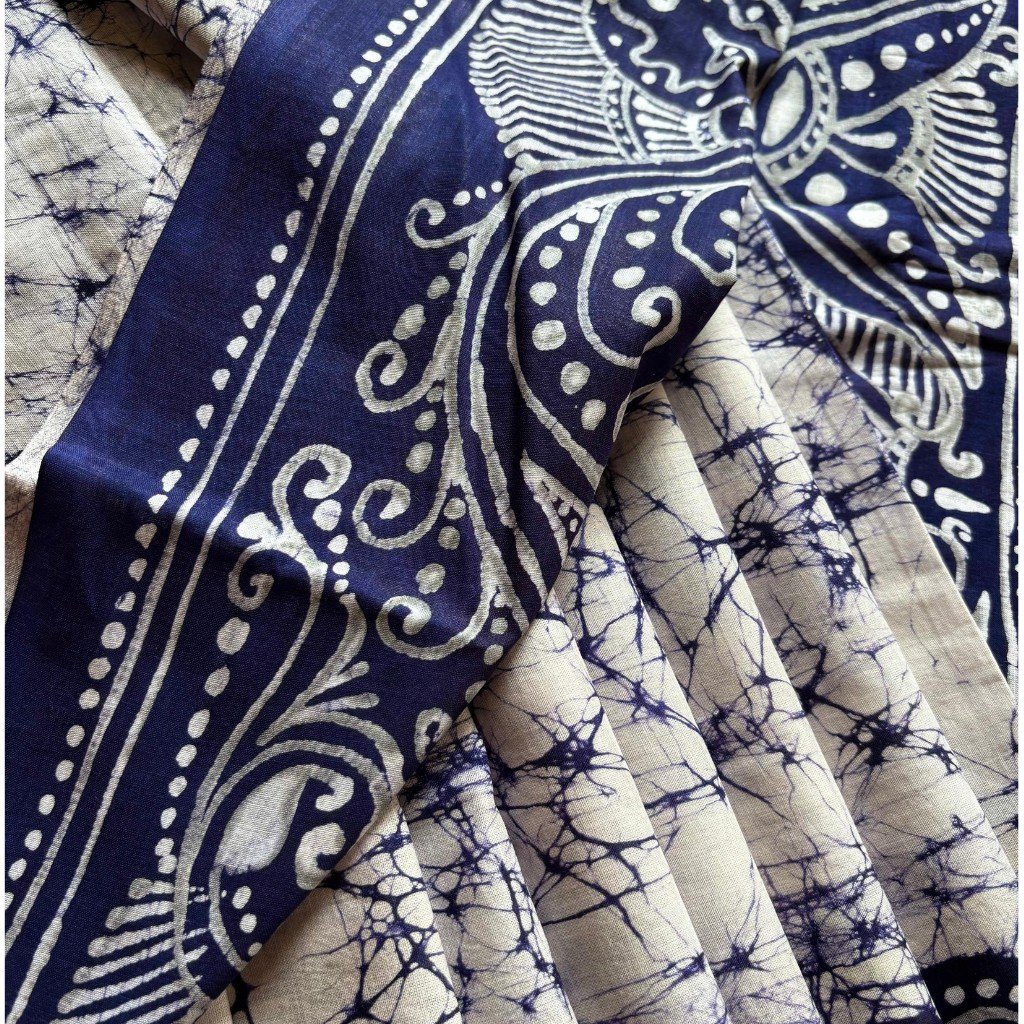 Cotton Batik Classic Saree - Image 1